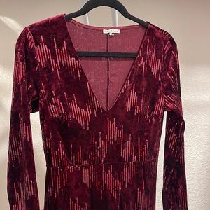 Charlotte Russe maroon thigh high dress